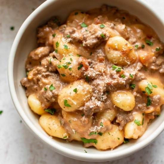 ground beef gnocchi