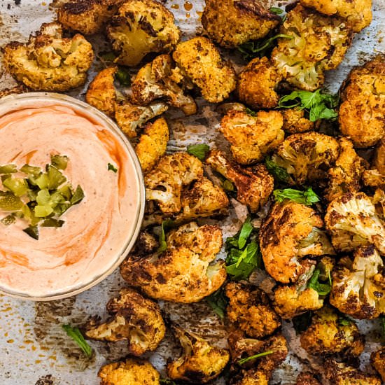 Spicy Cajun Roasted Cauliflower
