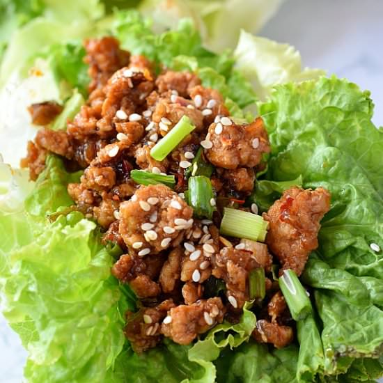 Asian Chicken Lettuce Wraps