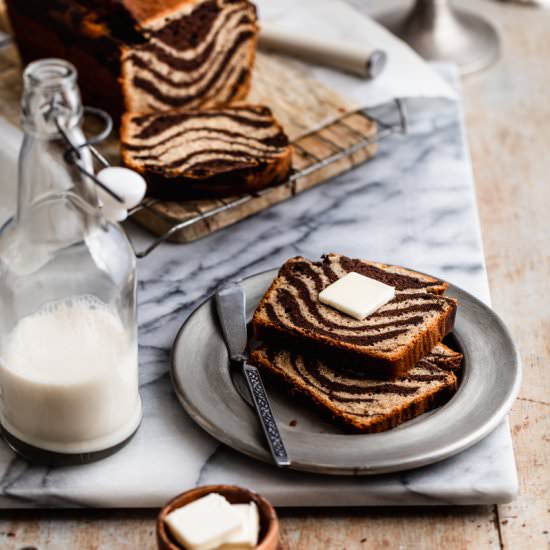Gluten Free Marble Banana Bread