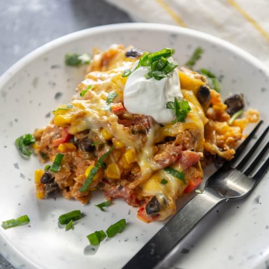Slow Cooker Taco Casserole
