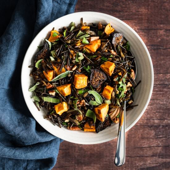 Fig & Sweet Potato Wild Rice Pilaf