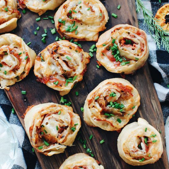Baked Pinwheels with Shallots