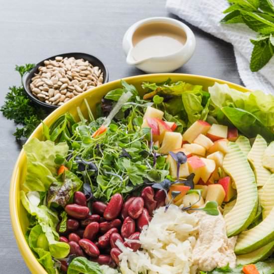 Big Ass Salad& MisoTahini Dressing