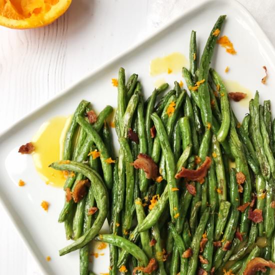 Roasted Green Beans w Orange Butter