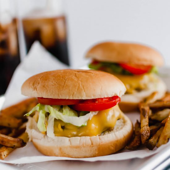 Sheet Pan Burgers and Fries