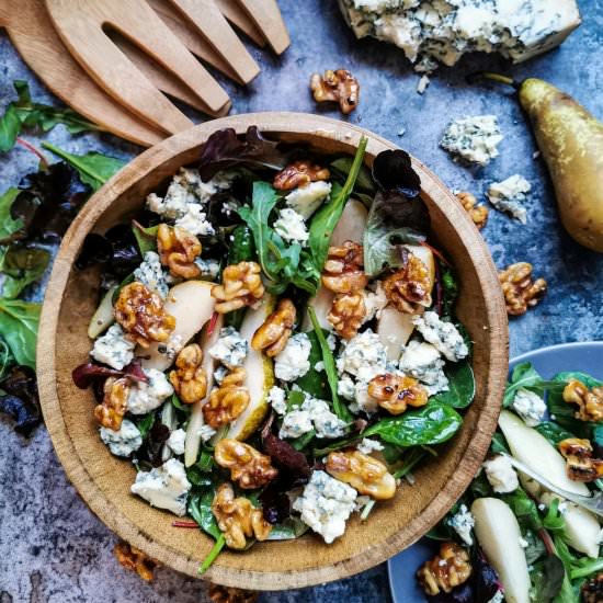 Pear, Stilton & Walnut Salad