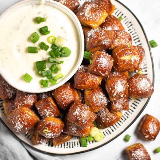 Pizza Dough Pretzel Bites