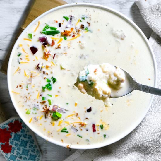 Loaded Cauliflower Soup