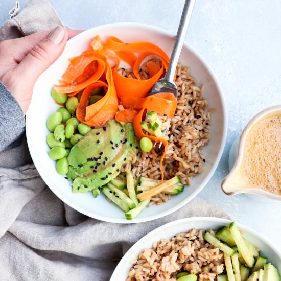veggie sushi grain bowl
