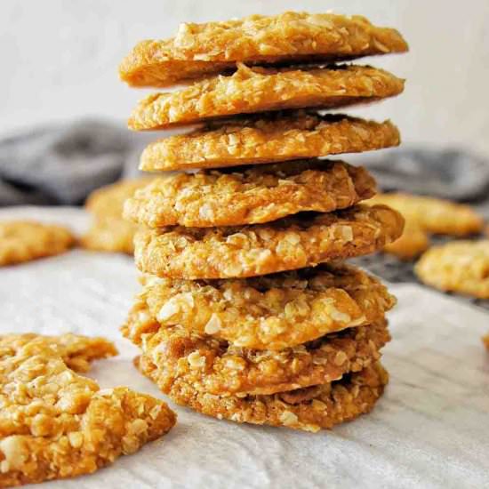 Anzac Biscuits (Rolled Oat Biscuits)