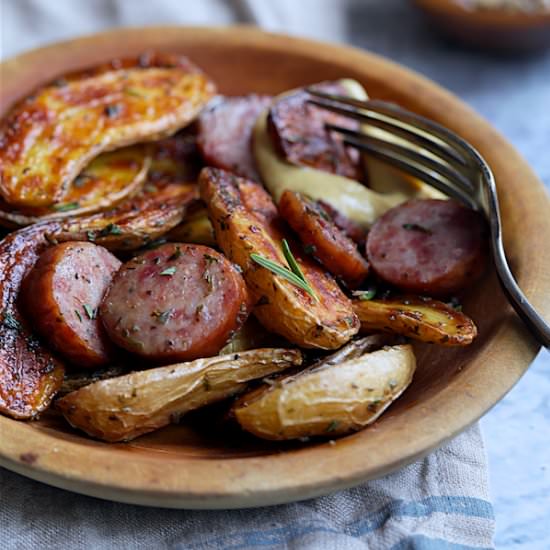 Duck Fat Potatoes and Sausage