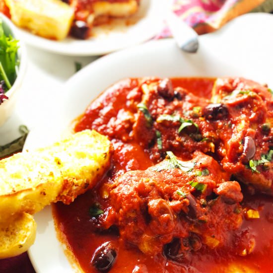 Puttanesca with Chicken