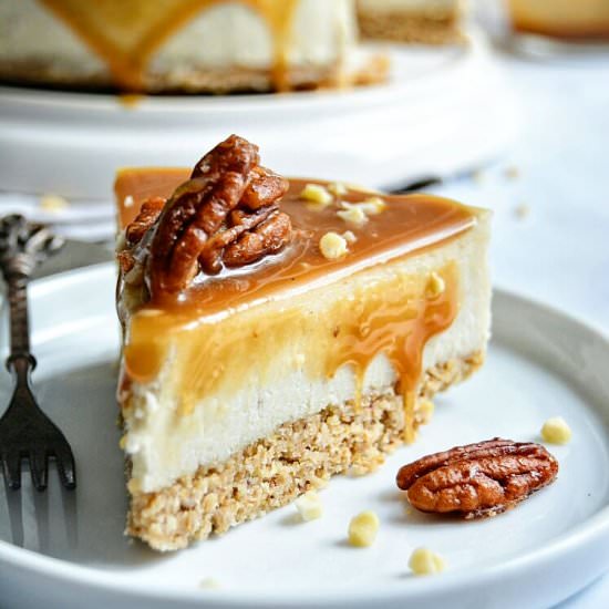 Vegan Coconut, Caramel Cheesecake