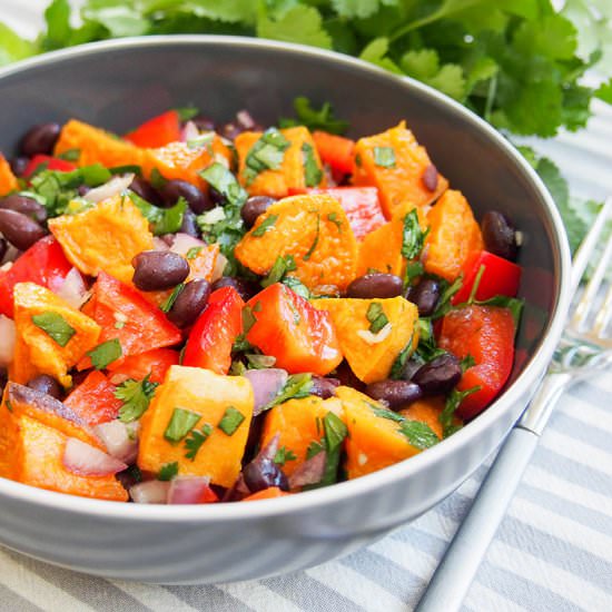Black bean sweet potato salad
