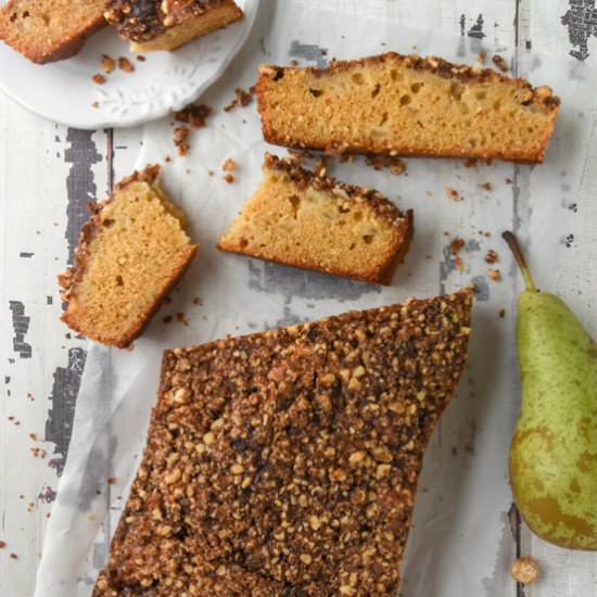 Hazelnut and pear cake