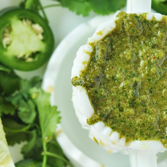 Sweet and Spicy Cilantro Sauce