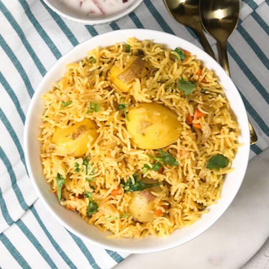 Potato Biryani – Instant Pot