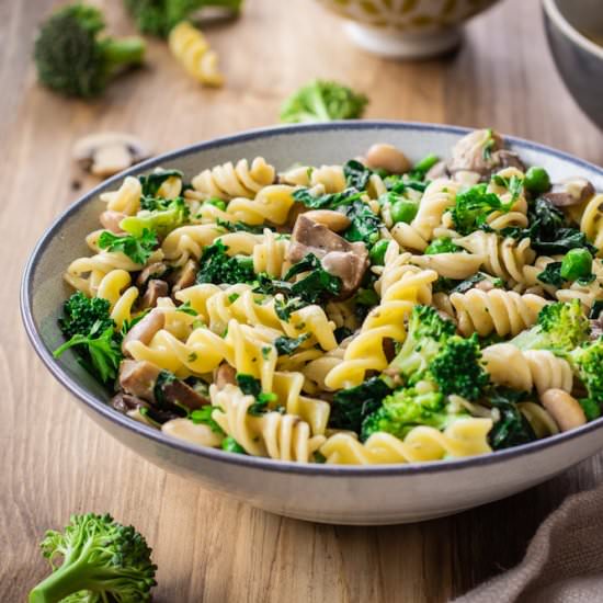 Pasta with Broccoli & Mushrooms