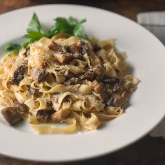 Homemade Pasta with Mushrooms