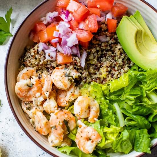Lemon-Chili Shrimp Quinoa Bowls