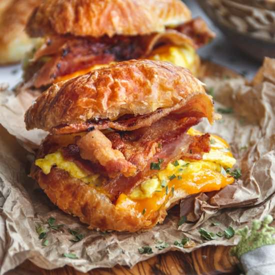 Bacon Eggs and Cheese Croissant