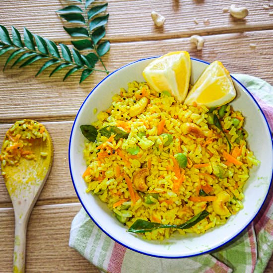 Lemon rice recipe with brown rice