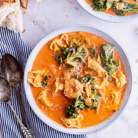 Tortellini Soup with Kale