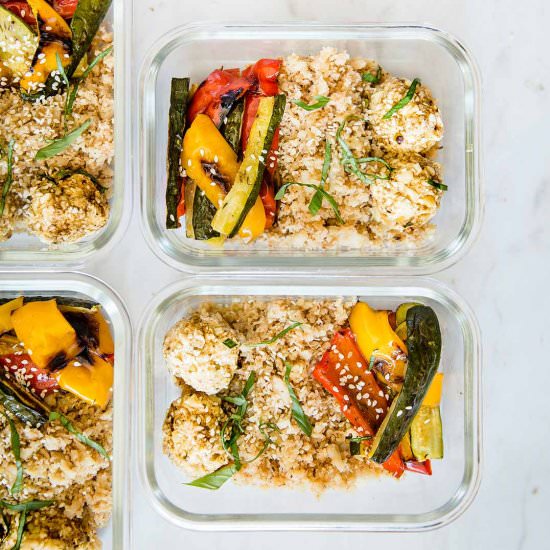 Veggie Labneh Meal Prep Bowls