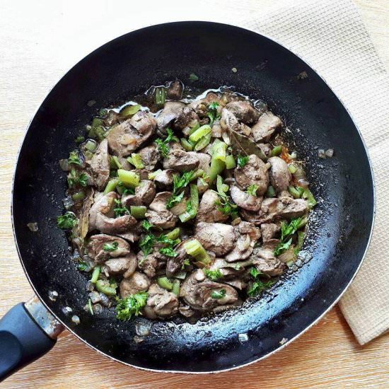 Asian Style Sauteed Chicken Liver