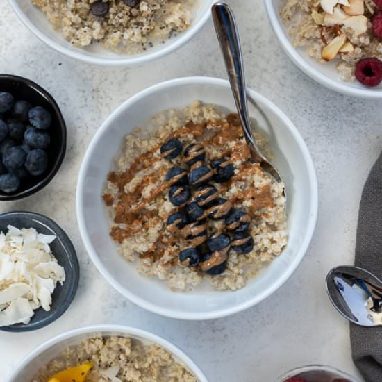 Quinoa Oatmeal Breakfast Bowls