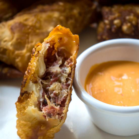 Reuben Egg Rolls