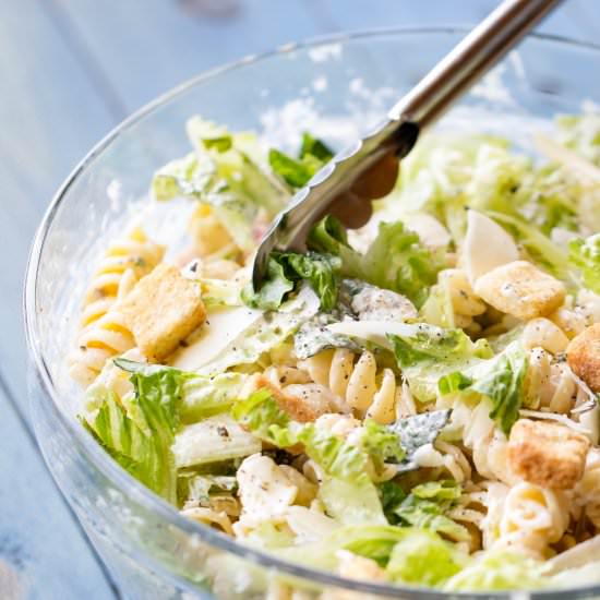 Grilled Caesar Pasta Salad