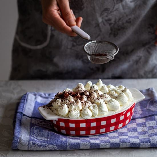 Tiramisu without eggs and alcohol