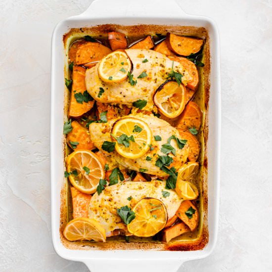 Lemon Chicken and Sweet Potatoes