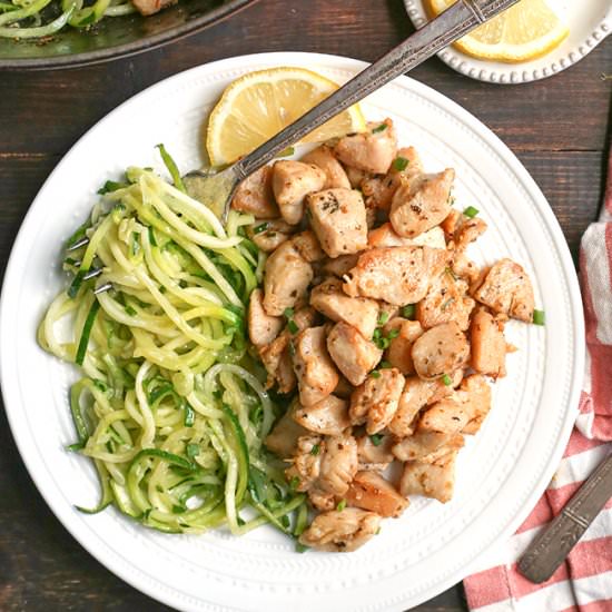 Paleo Garlic Butter Chicken Bites