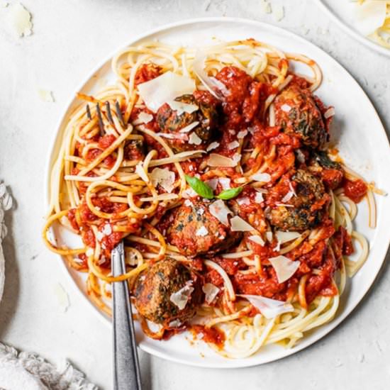 Italian Beef and Spinach Meatballs