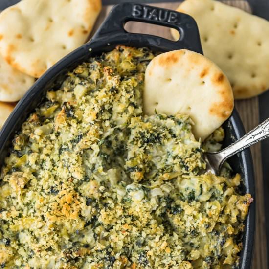 BAKED Spinach Artichoke Dip!