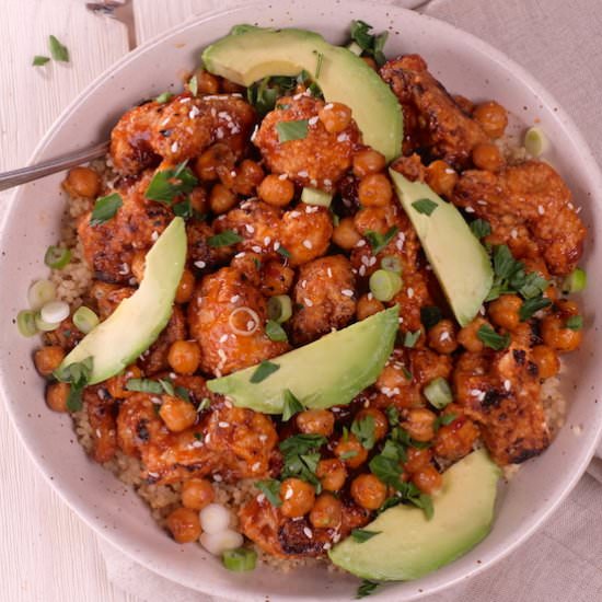 Sweet Sour Cauliflower Quinoa Bowl