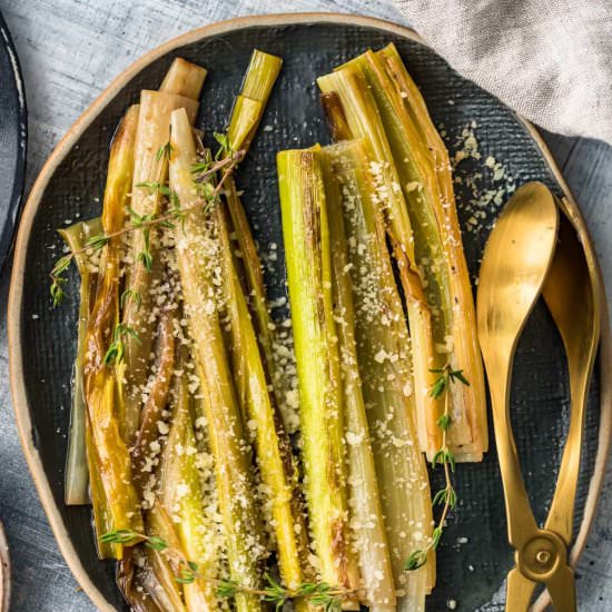 Sauteed Leeks with Parmesan!