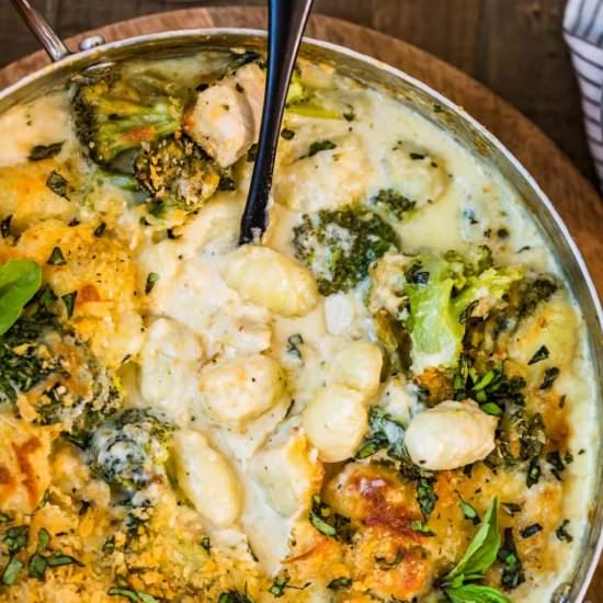 Chicken Alfredo Gnocchi Bake!