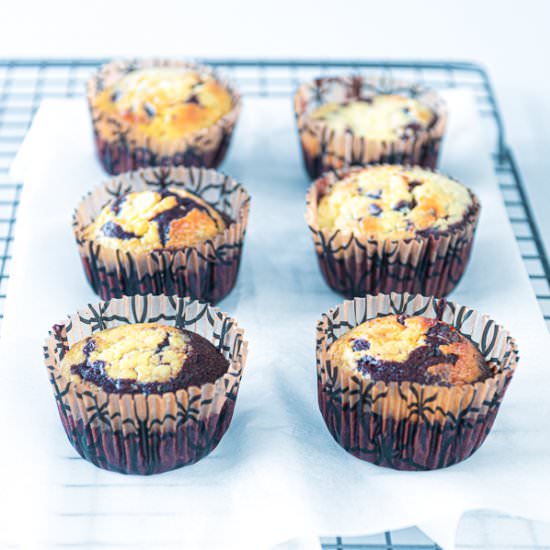 Chocolate cheesecake cupcakes