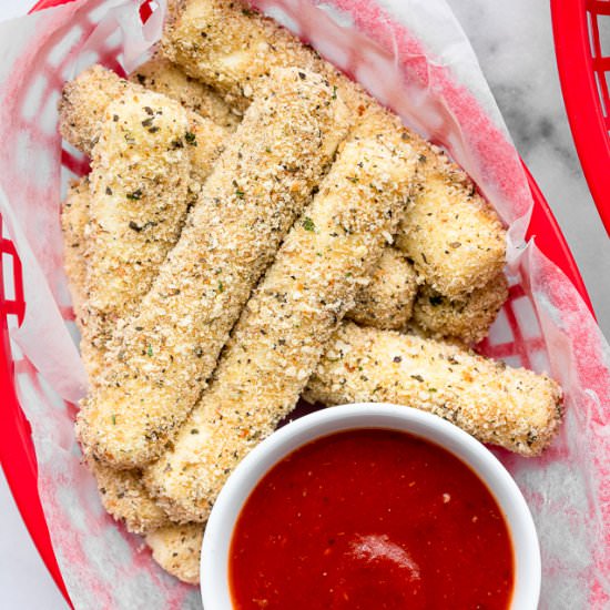Oven Baked Mozzarella Sticks