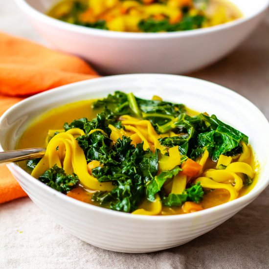 Healing Chickpea Noodle Soup