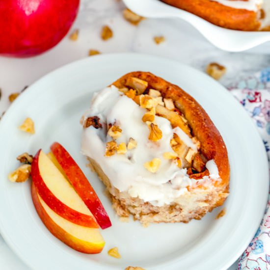 Apple Walnut Cinnamon Rolls