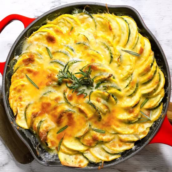 Zucchini & Yellow Squash Au Gratin