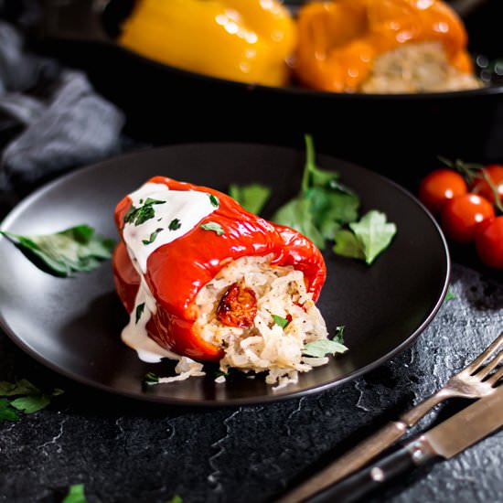 Potato-Stuffed Roasted Bell Peppers