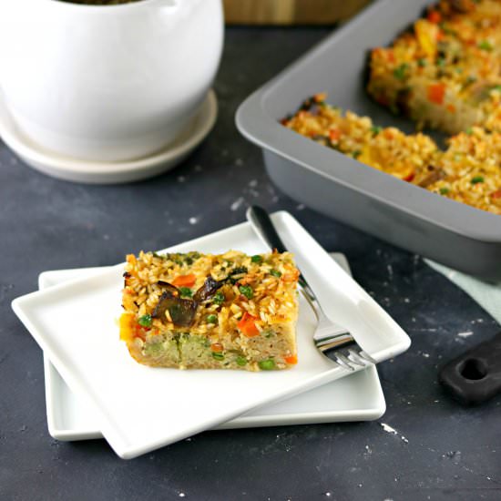 Baked Fried Rice Slice