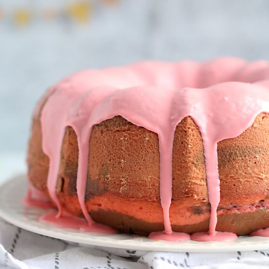 Marble Strawberry Bundt Cake