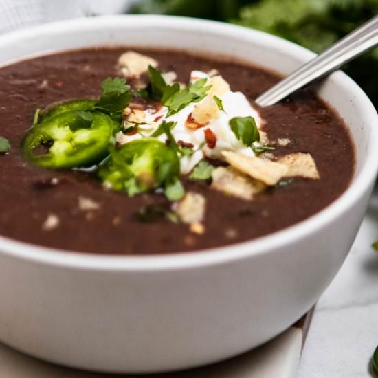 20 Minute Black Bean Soup
